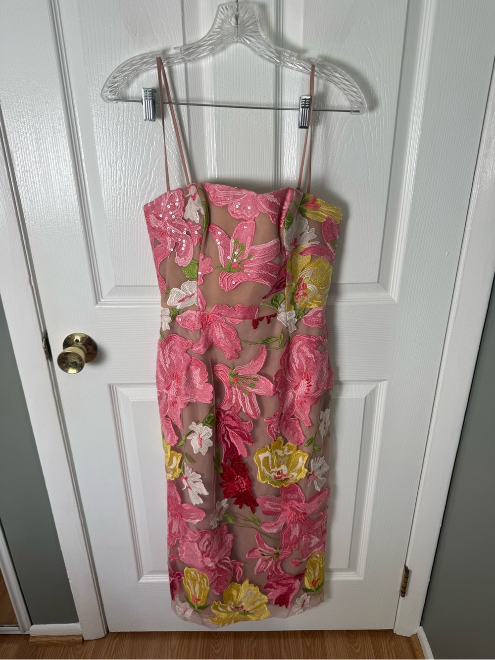 HELSI Gemma Floral Appliqué Sequin Midi Dress S - Picture 2 of 5